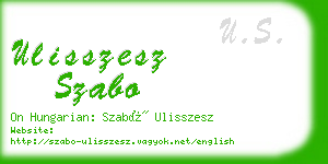 ulisszesz szabo business card